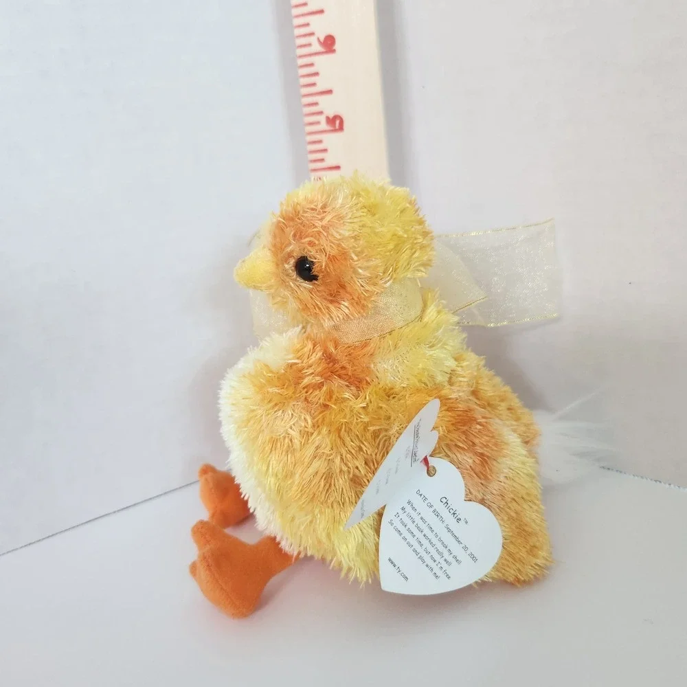 Ty‎ Beanie Babies Chickie Yellow Orange Chick Bird Plush 2001 Stuffed Animal Tag